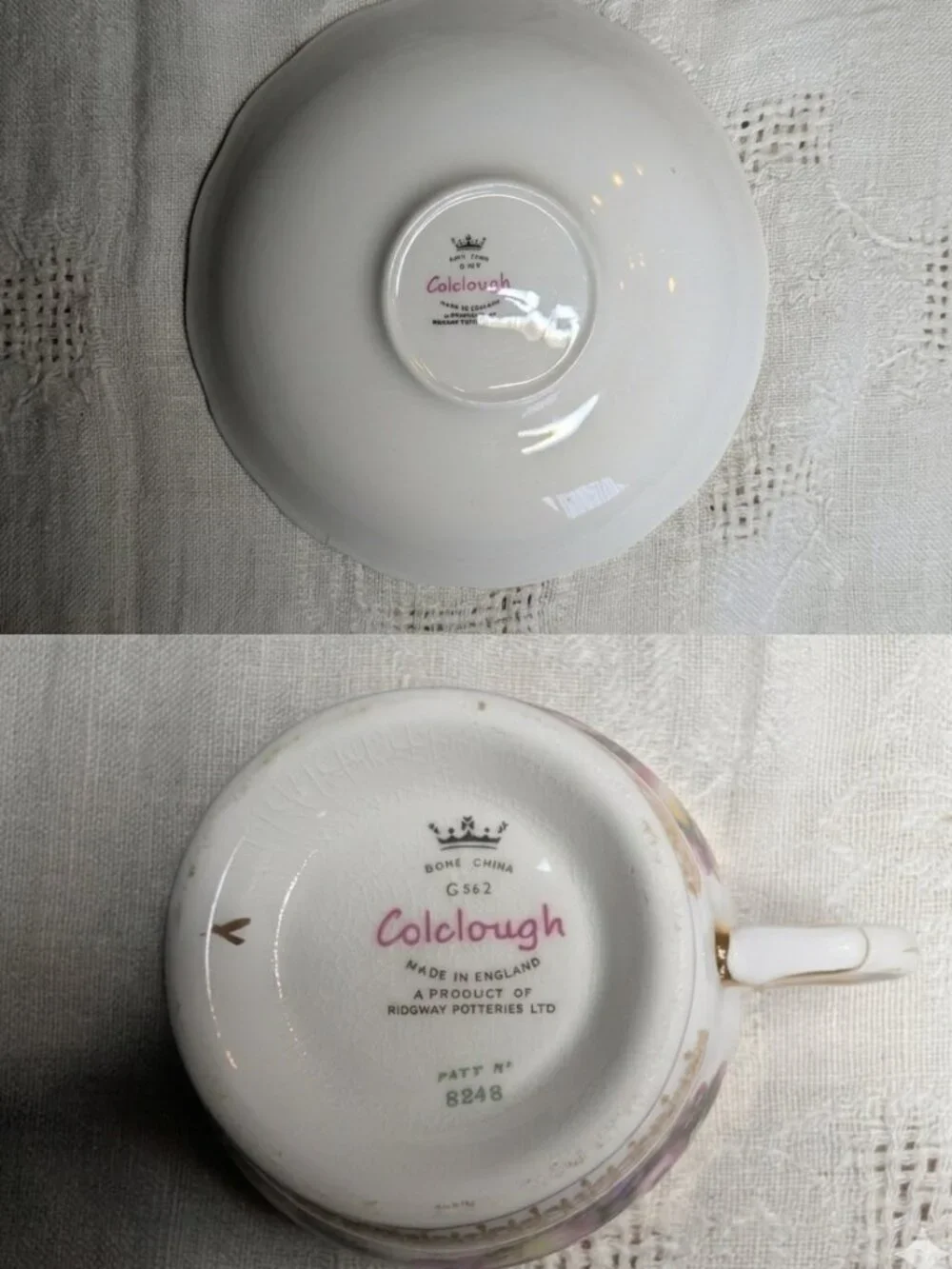 Vintage Colclough Bone China Fruit Tea Cup & Saucer